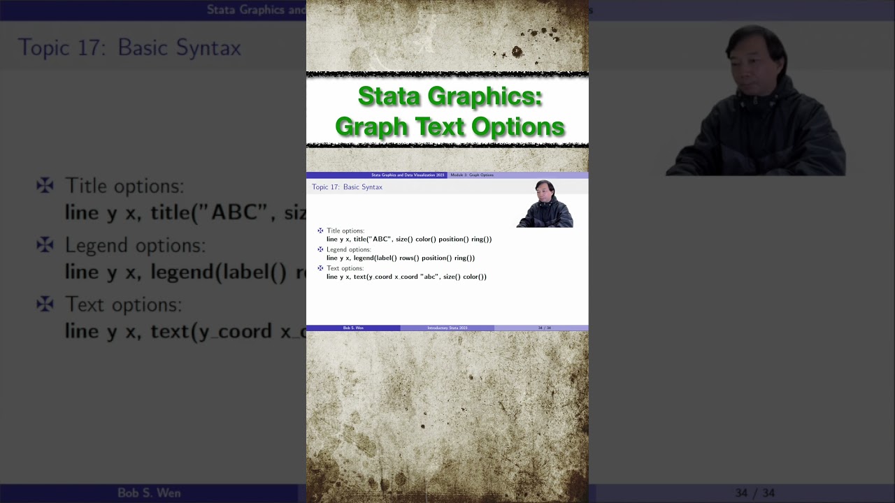 Stata Graphics: Graph Text Options