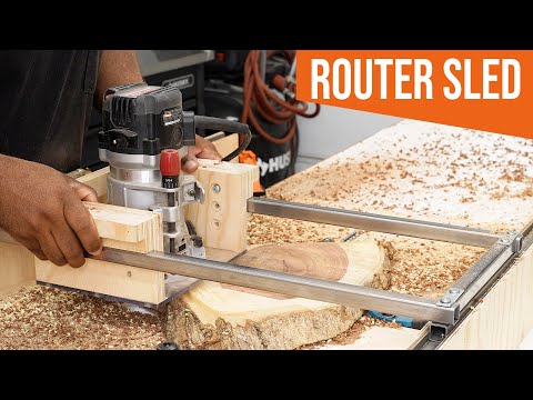 Adjustable Router Flattening Sled - woodworking Jig