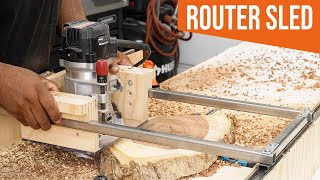 Adjustable Router Flattening Sled - woodworking Jig