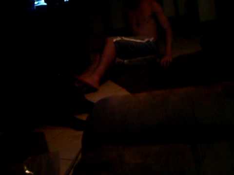 alex jumping fron a fake bug