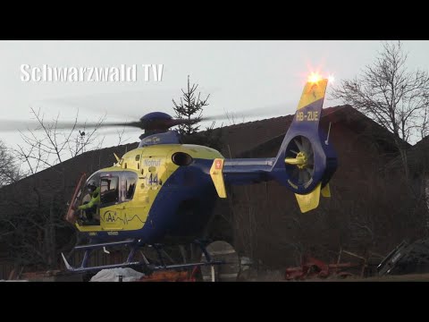 🚨🚁 Fußgänger wird von Traktor in Rickenbach-Bergalingen überrollt - RTH Lions 1 HB-ZUE im Einsatz