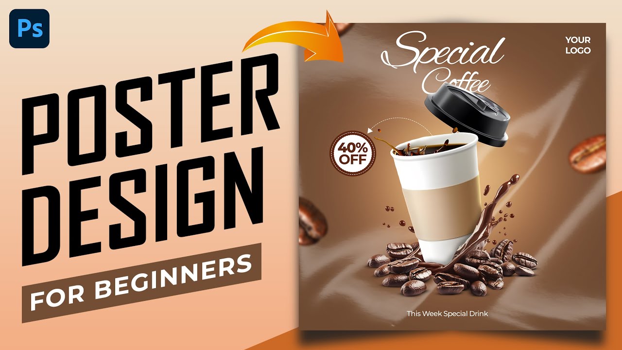 HOW TO DESIGN A COFFEE POSTER  IN PHOTOSHOP | PRODUCT MANIPULATION