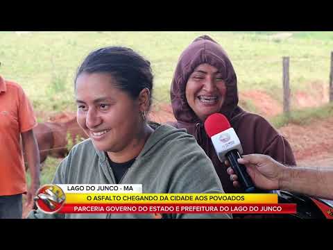 Lago do Junco, o Asfalto chegando da cidade aos povoados 