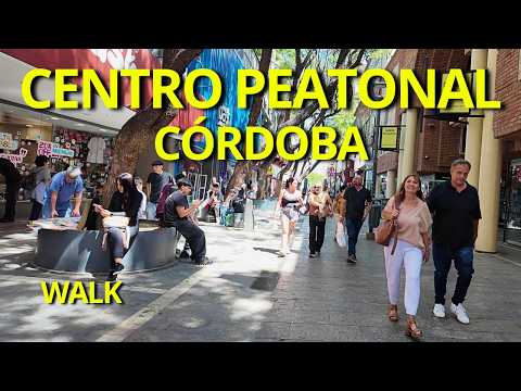Esto es Córdoba Argentina al Mediodía 😱 Peatonal Centro | Walking Tour 4K