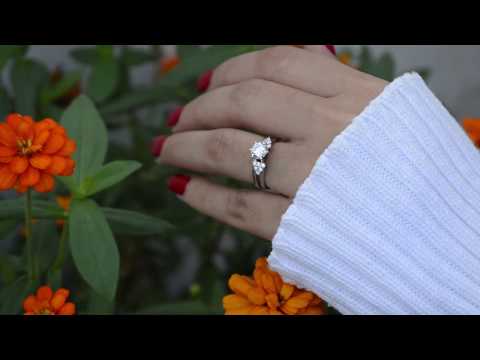 0.25 Ct. Twelve Stone Shared Prong Cluster Ring Wrap Enhancer - Twobirch TB-WRAP-0020-WG-E