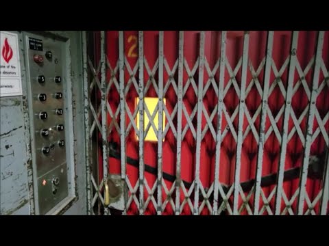 Vintage Otis Black Button Freight Elevator - Clark Hall - Cornell University - Ithaca, NY