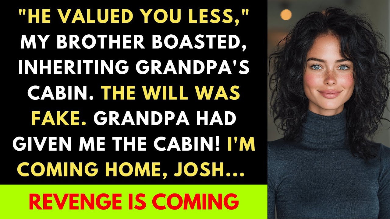 "He Valued You Less," My Brother Boasted, Inheriting Grandpa's Cabin. The Will Was Fake.