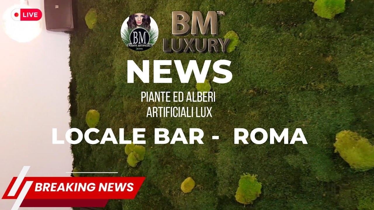 BM Luxury | Pareti in MUSCHIO STABILIZZATO per Evergreen | Allestimento Bar Roma