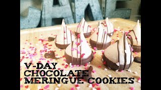 V-Day Chocolate Meringue Cookies