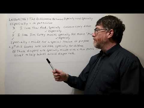Tutor Nick P Lesson (146) The Difference Between Epecially and Specially