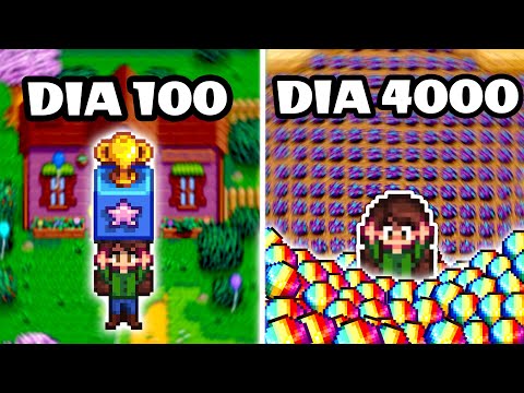 100 dias VS 4.000 dias de Stardew Valley!