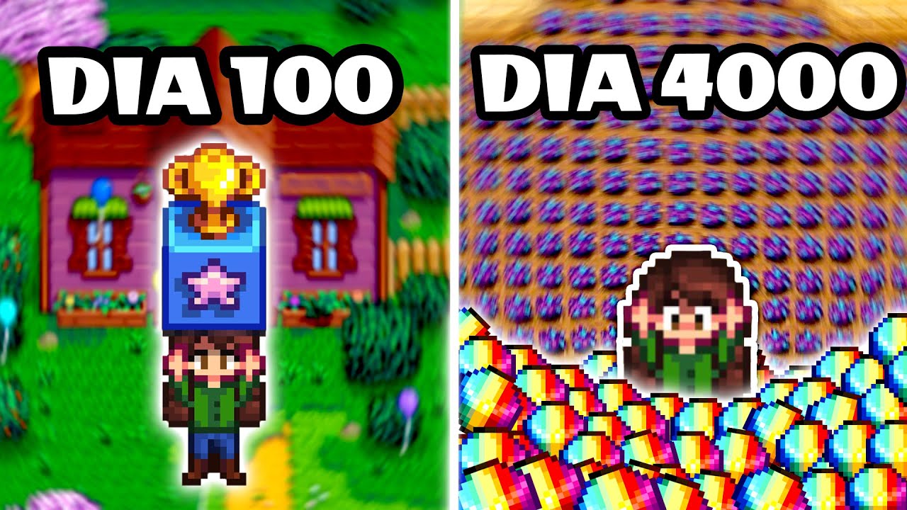 100 dias VS 4.000 dias de Stardew Valley!