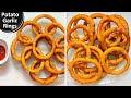 Potato Garlic Rings  Crispy Garlic Potato Rings  Potato Rings  Easy Snacks Recipe