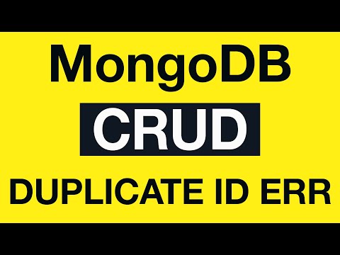 MongoDB CRUD Operations 09 Duplicate id Error