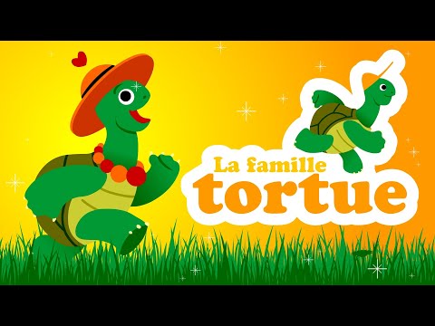 La famille tortue 🐢 Petites comptines pour bébé avec paroles