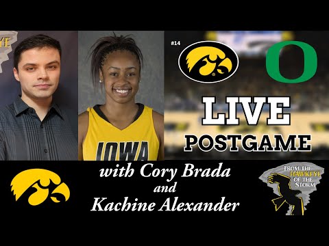 IOWA - OREGON POSTGAME with Kachine Alexander / Big Ten WBB / Iowa Women's Basketball Postgame