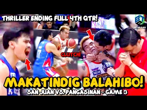 VIC MANUEL IN TEARS! THRILLER 4TH QTR: SAN JUAN VS. PANGASINAN GAME 3 | "MARAMING DI NANINIWALA!"