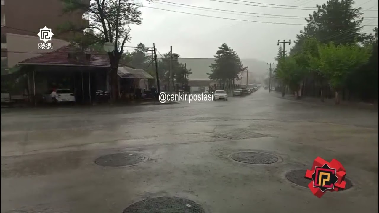 Çankırı’da dolu ve sağanak yağış etkili oldu