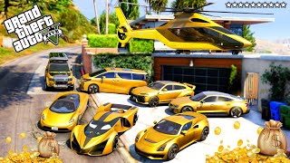 GTA 5 - Stealing Golden SuperCars with Franklin! (Real Life Cars #164)