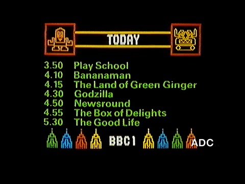 BBC1 Childrens TV end of John Craven's Newsround announcer David Miles 18th December 1984