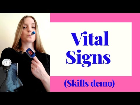 VITAL SIGNS (SKILLS DEMO) | Heart Rate, Respiratory Rate, Blood Pressure, Pulse Ox, Temperature