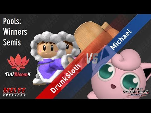 Full Bloom 4 - DrunkSloth (Ice Climbers) vs. Michael (Jigglypuff) - SSBM - Singles Pools - WS