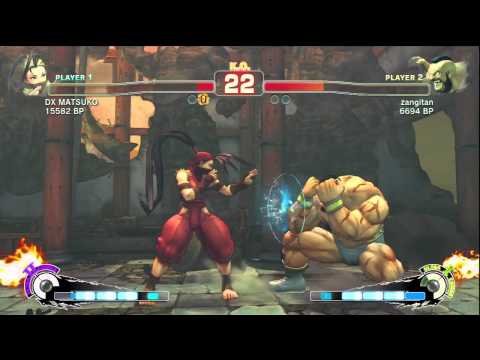 SSF4: DX MATSUKO (Ibuki) VS zangitan (Zangief)