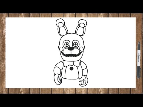 Speed drawing FNAF Sister Location characters Bon-Bon face ...