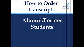 How to Order a Transcript (Alumni and Former Students)