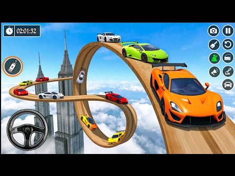 Vertical mega remp impossible 3d _car stunts tracks racing 3d _android gameplay #2