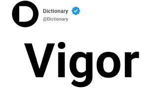 Vigor Meaning In English