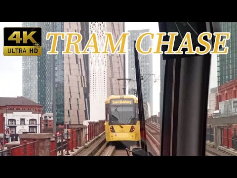 【4K Driver's view】Manchester Metrolink Victoria to Altrincham