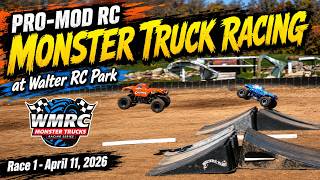 Pro-Mod RC Monster Truck Racing! Race 1 // April 11, 2026 // Walter RC Park. WMRCMT Season 1