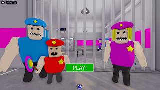 BUFF POLICE FAMILY PRISON RUN ESCAPE! Obby roblox Gameplay Walkthrough No Death 4K