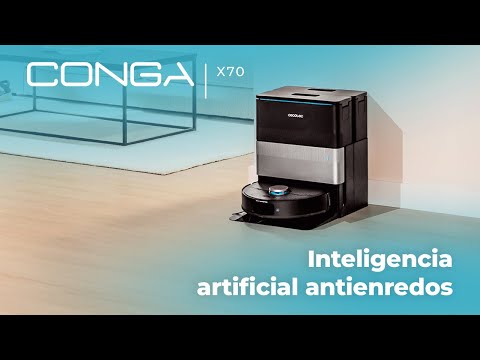 Robot aspirador con base autovaciado Conga X70 con Base 4 en 1 Tecnología láser e IA. App Bluetooth