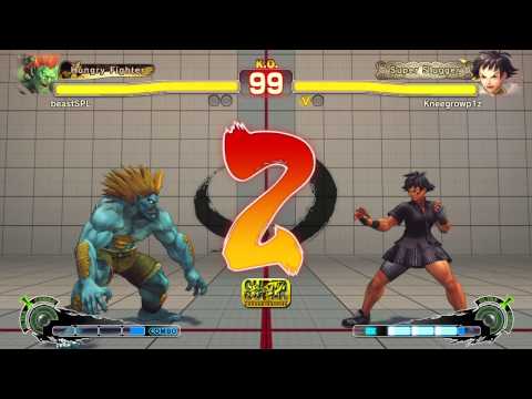 SSF4AE Ranked N.A.: beastSPL (Blanka) VS Kneegrowp1z (Makoto)