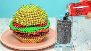 American Burger from Magnetic Balls : Best of the Best - Magnet Stop Motion & Satisfying video