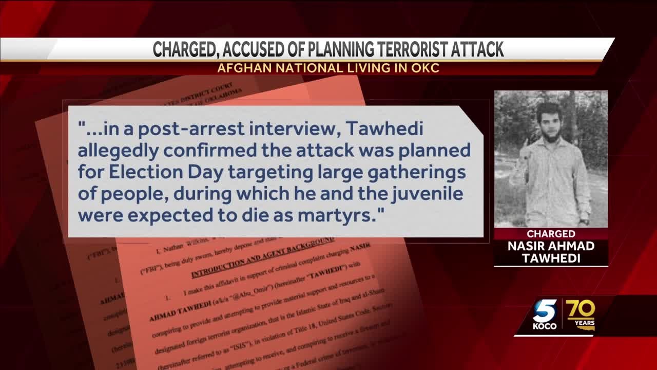 Court documents: Afghanistan citizen living in OKC planned Election Day terrorist attack with ISIS