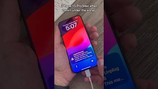 iPhone 15 Pro Max after 20min under the water 💦😮#apple #iphone #iphone15promax #waterproof #shorts