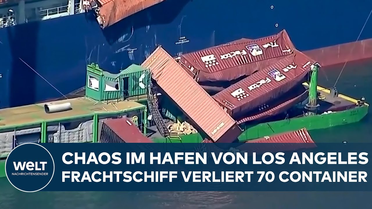 CHAOS IN LOS ANGELES: Frachtschiff verliert 70 Container – Hafenbetrieb lahmgelegt