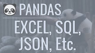 Write SQL -（00:16:59 - 00:24:57） - Python Pandas Tutorial (Part 11): Reading/Writing Data to Different Sources - Excel, JSON, SQL, Etc