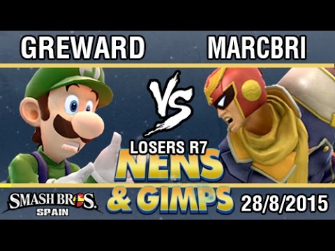 Nens&Gimps - Greward (Luigi) VS Marcbri (Pit, Falcon) SSB4 Losers R7 - Top 8
