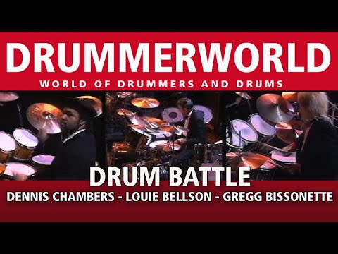 DRUM BATTLE: Dennis Chambers - Louie Bellson - Gregg Bissonette - 1989