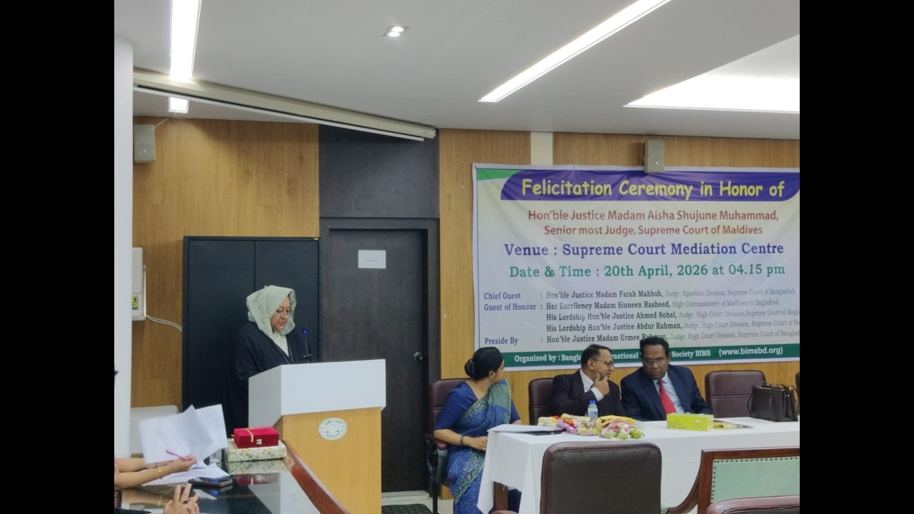 Speech by Honorable Justice Farah Mahbub Judge Appellate division Supreme Court of Bangladesh