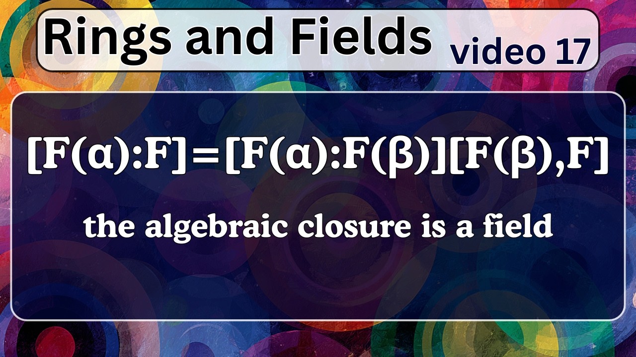 More on field extensions -- Rings and Fields 17