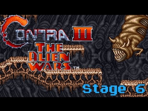Contra III: The Alien Wars - Stage 6 (No Man's Land) + Ending