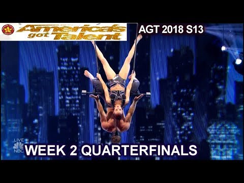Duo Transcend Trapeze TRIED AGAIN BLINDFOLDED ACT QUARTERFINALS 2 America's Got Talent 2018 AGT