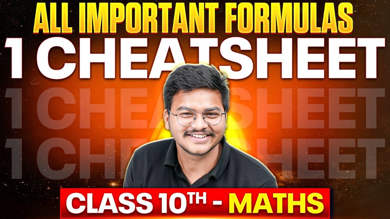 Class 10 Maths - All Important Formulas in One Shot 🔥| Board Exam 2026 | MP Board Wallah