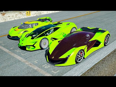 Ferrari Impronta vs Lamborghini Terzo Millennio vs Koenigsegg Jesko - Drag Race 10 KM