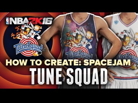 NBA 2K16 | Tune Squad from Space Jam Jersey + Court tutorial Pro-AM Myteam